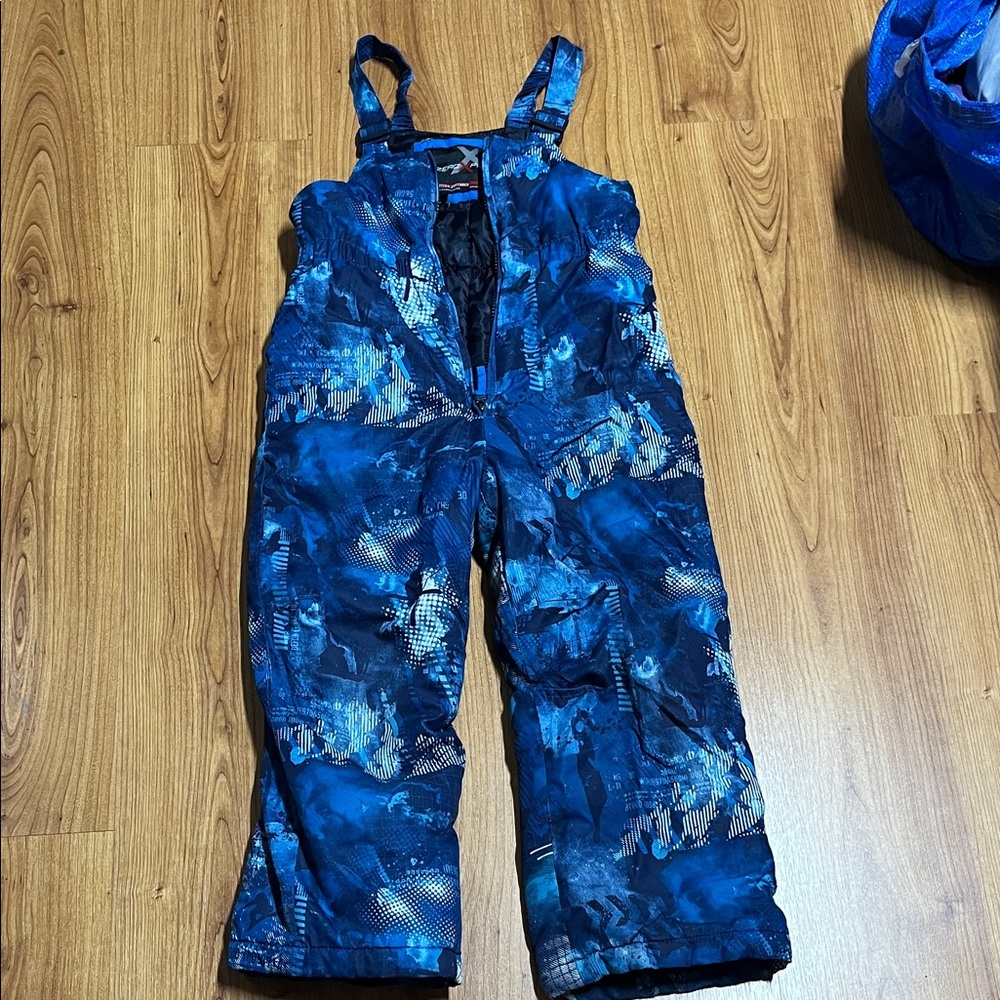 ZeroXposur Kids Patterned Blue Overalls